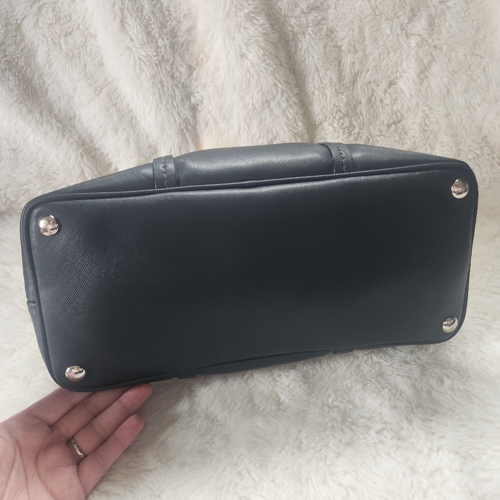 Coach Black Peyton Leather Cora Domed Satchel - Picture 6 of 16